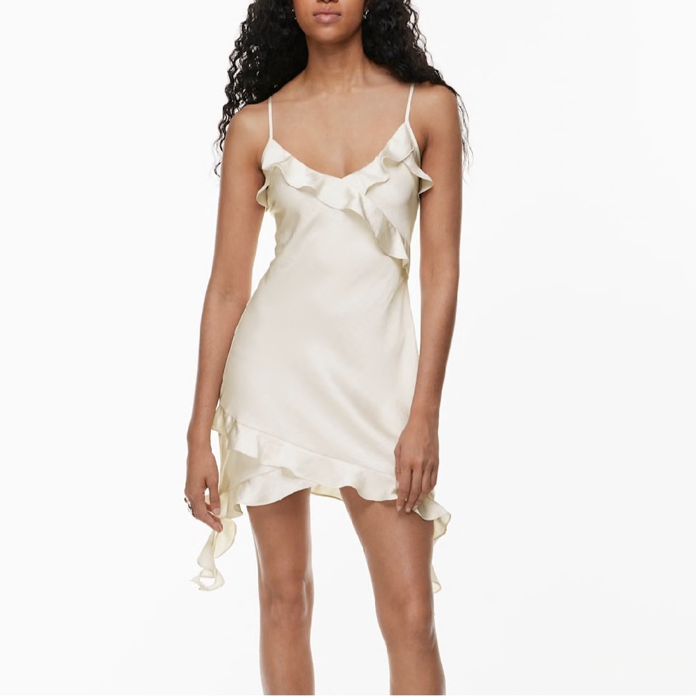 Aritzia Wilfred Light Birch Botanical Dress